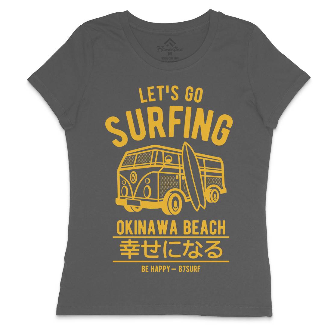 Let&#39;s Go Surfing Womens Crew Neck T-Shirt Surf A247