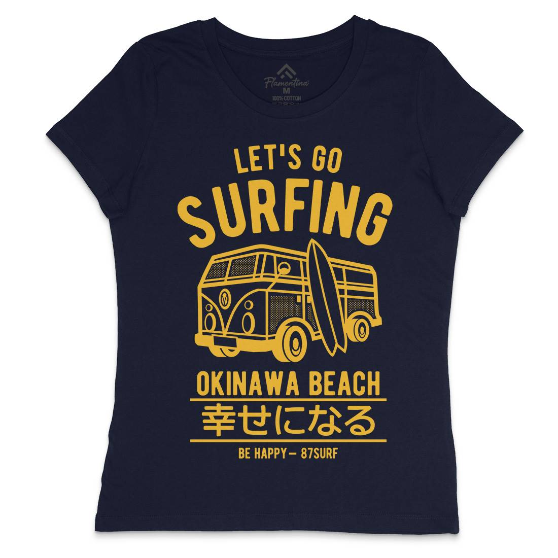 Let&#39;s Go Surfing Womens Crew Neck T-Shirt Surf A247
