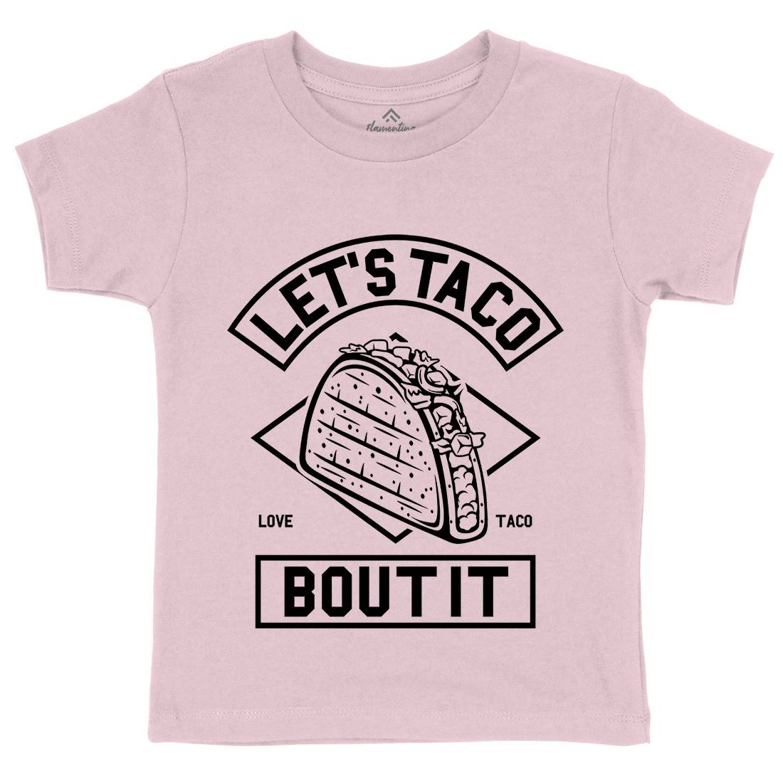 Let&#39;s Taco Kids Organic Crew Neck T-Shirt Food A248