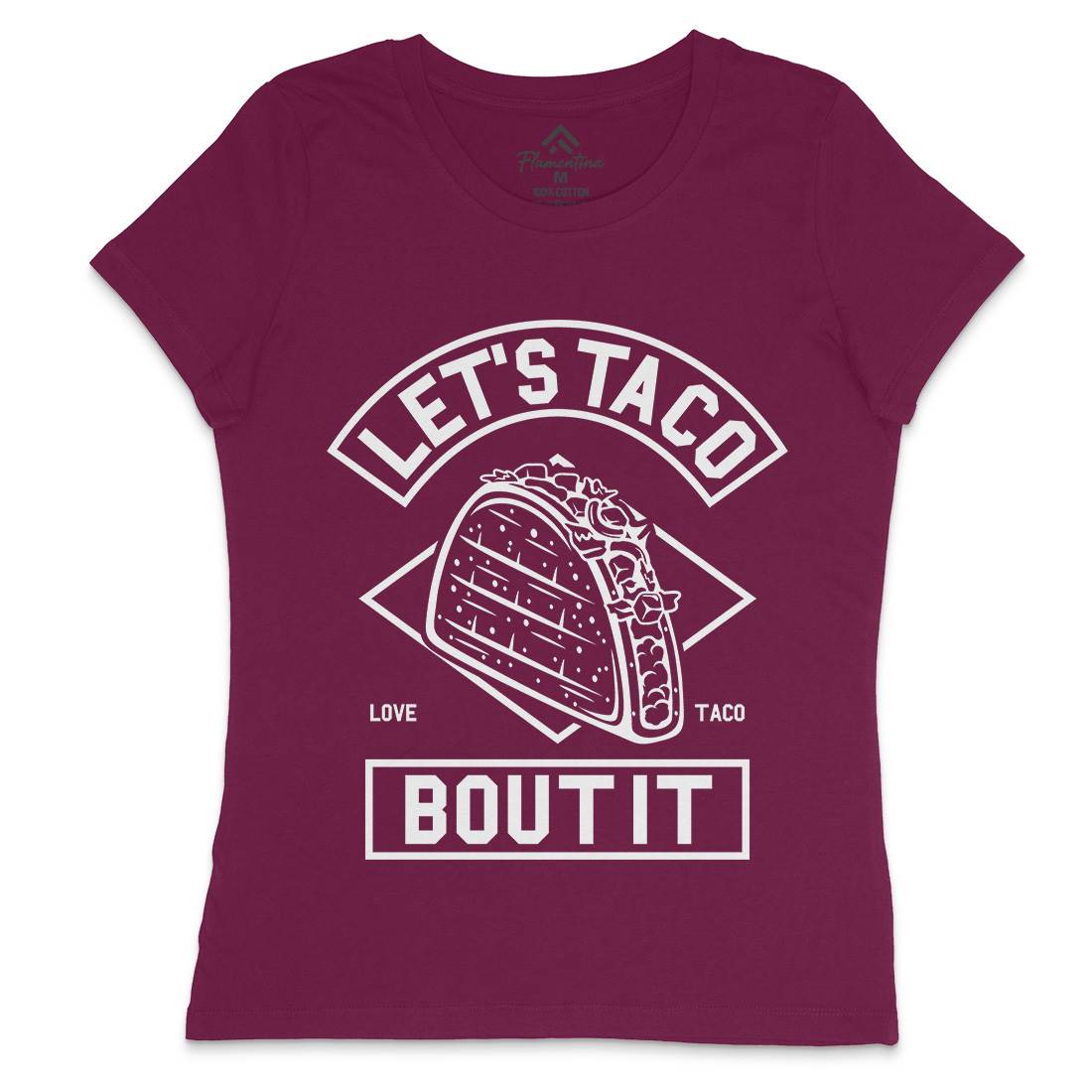 Let&#39;s Taco Womens Crew Neck T-Shirt Food A248