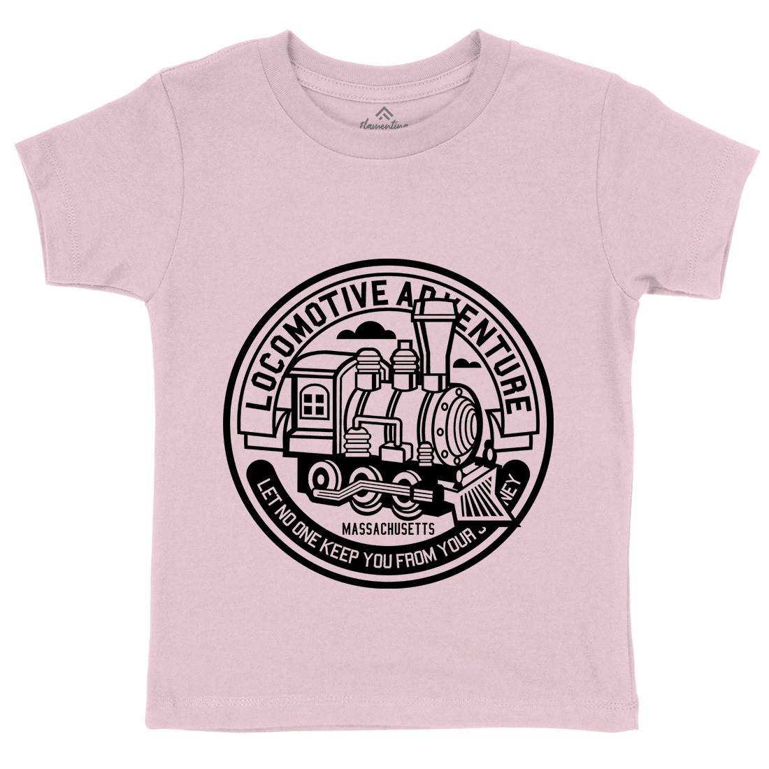 Locomotive Adventure Kids Crew Neck T-Shirt Vehicles A250