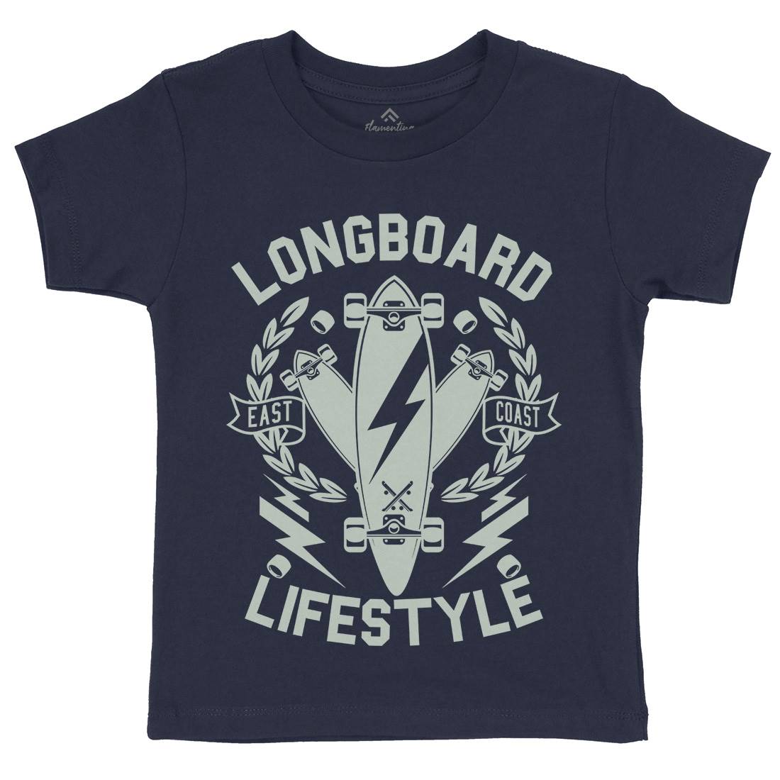 Longboard Lifestyle Kids Crew Neck T-Shirt Skate A251