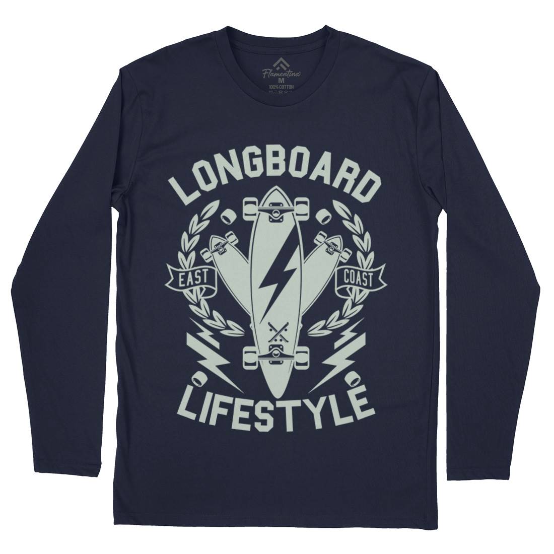 Longboard Lifestyle Mens Long Sleeve T-Shirt Skate A251