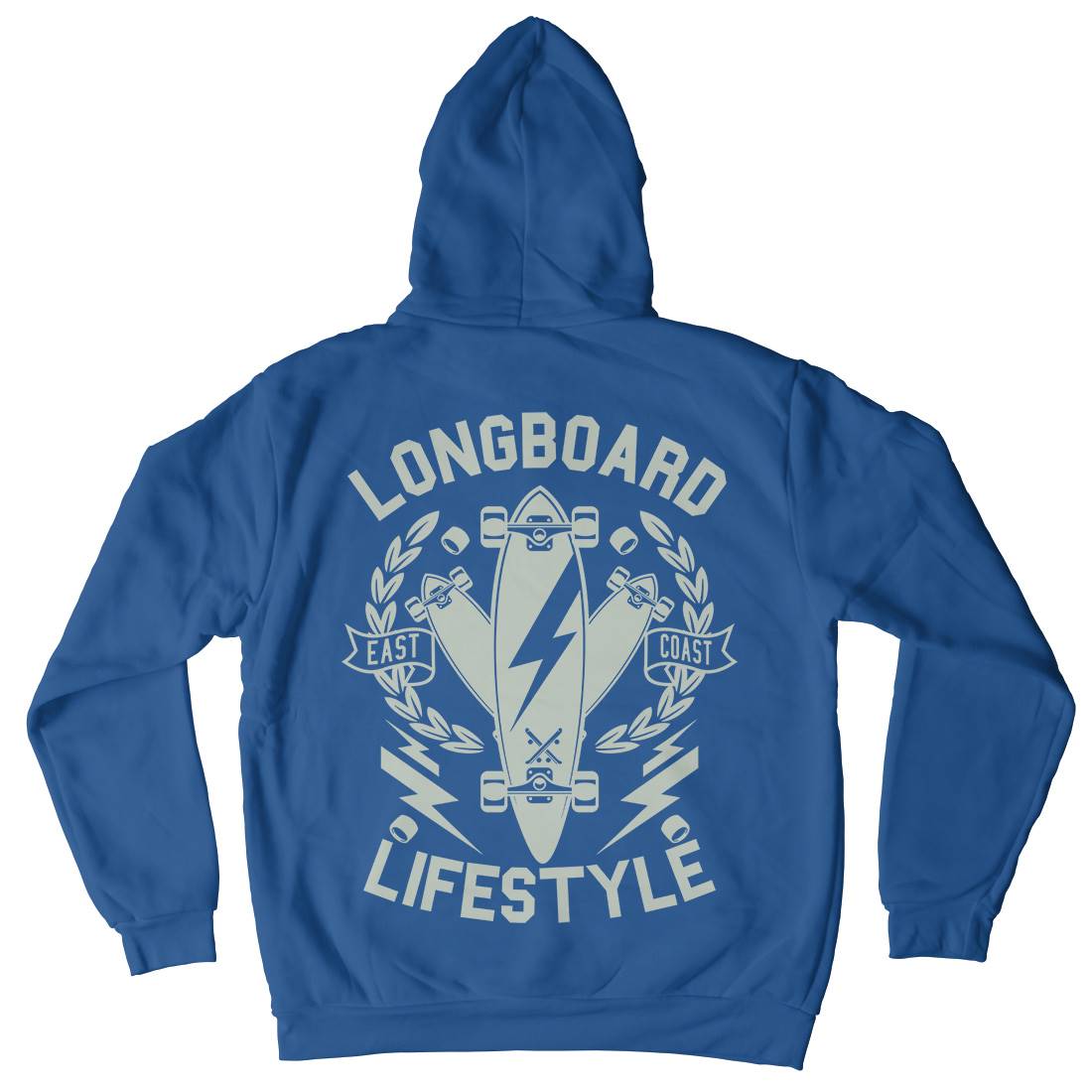 Longboard Lifestyle Kids Crew Neck Hoodie Skate A251