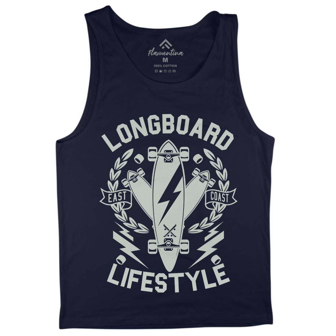 Longboard Lifestyle Mens Tank Top Vest Skate A251