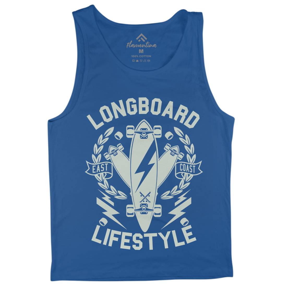 Longboard Lifestyle Mens Tank Top Vest Skate A251