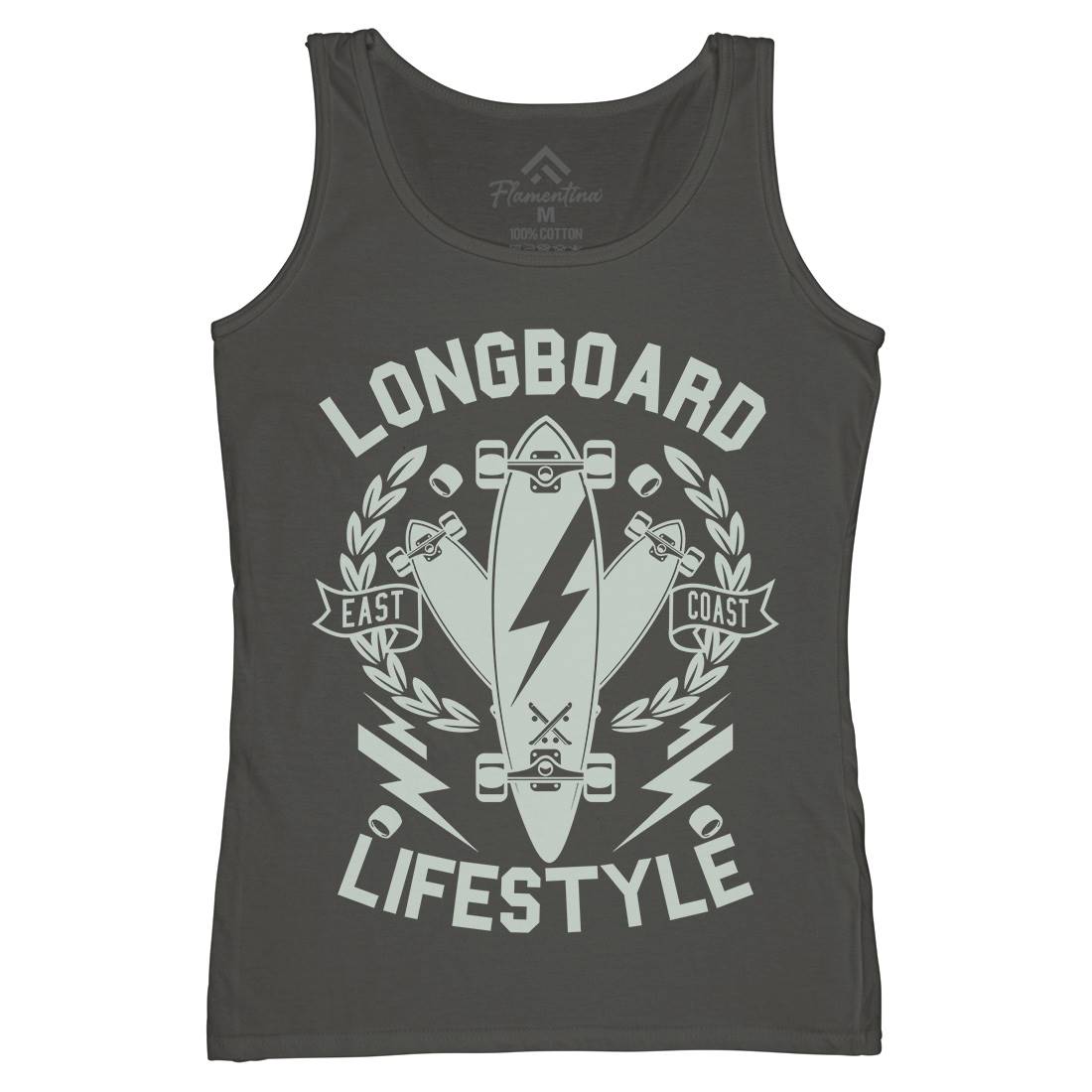 Longboard Lifestyle Womens Organic Tank Top Vest Skate A251