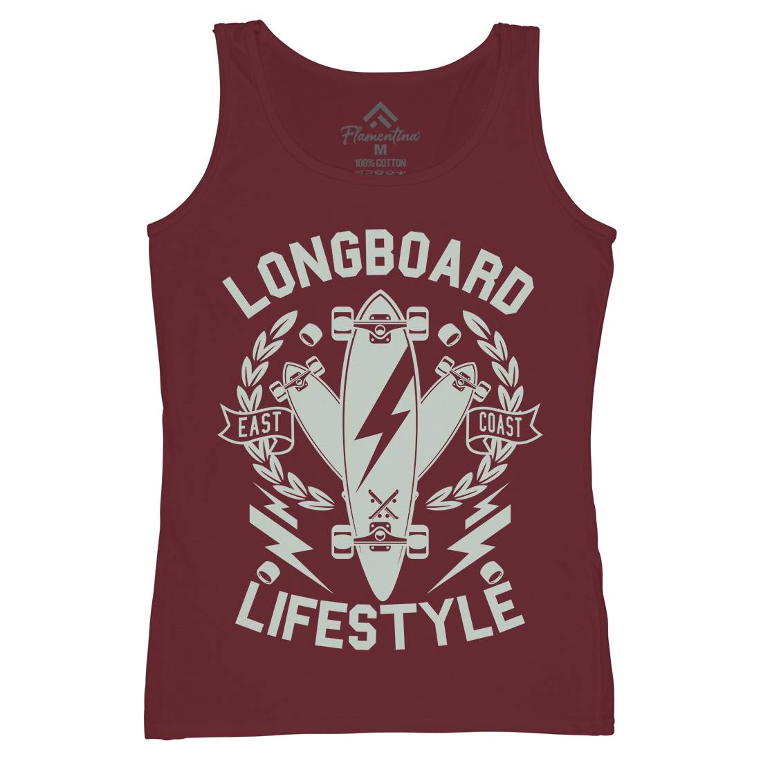 Longboard Lifestyle Womens Organic Tank Top Vest Skate A251