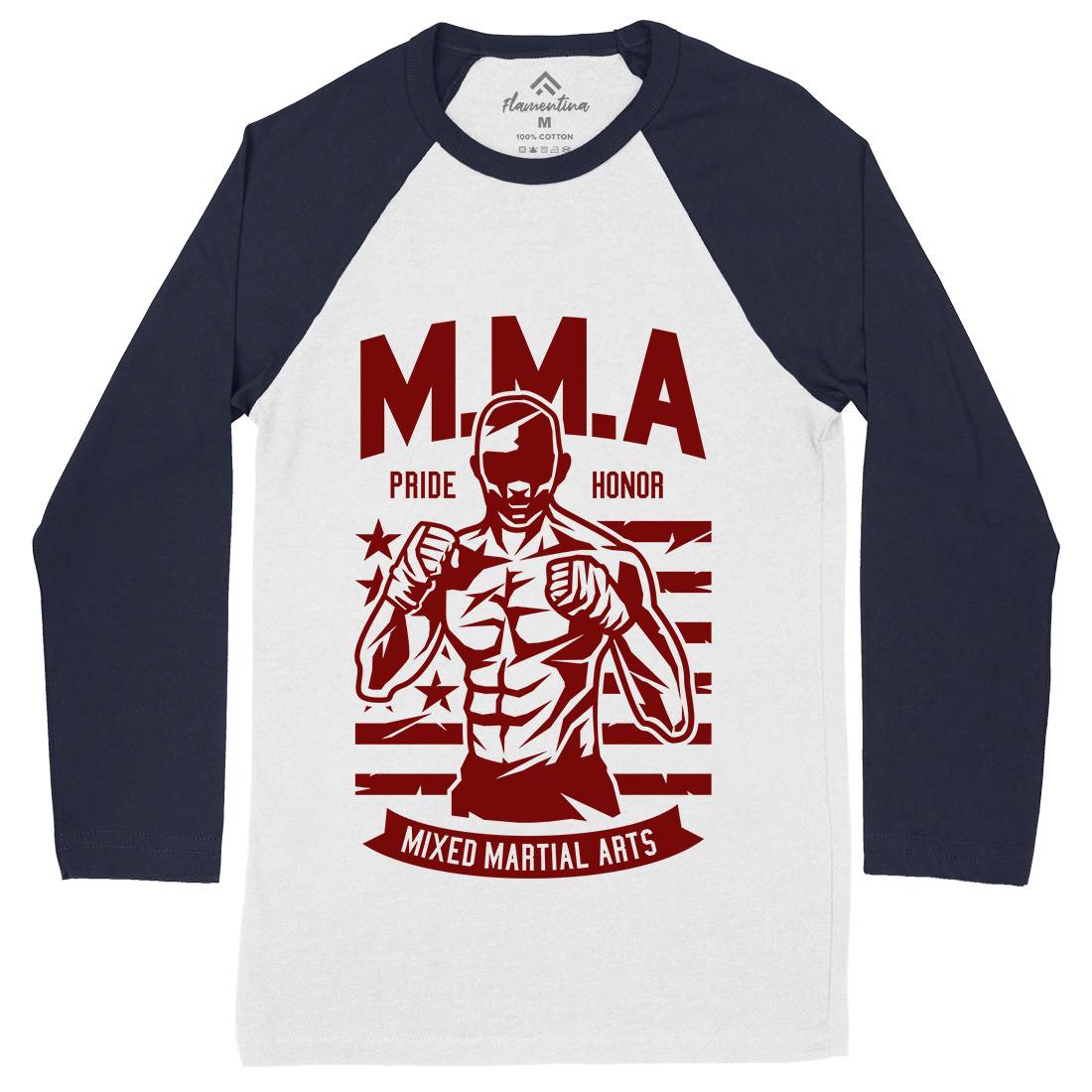 Mma Fighter Mens Long Sleeve Baseball T-Shirt Sport A252