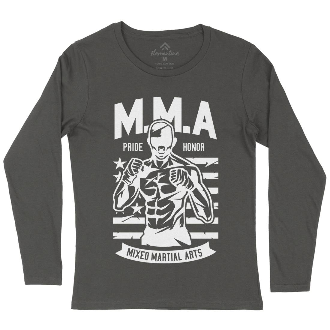 Mma Fighter Womens Long Sleeve T-Shirt Sport A252