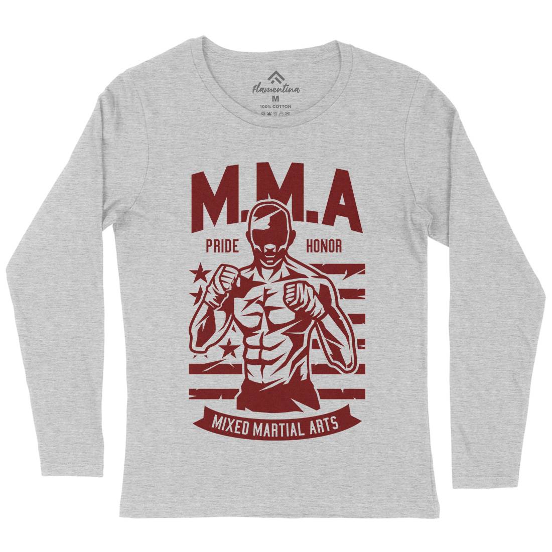 Mma Fighter Womens Long Sleeve T-Shirt Sport A252