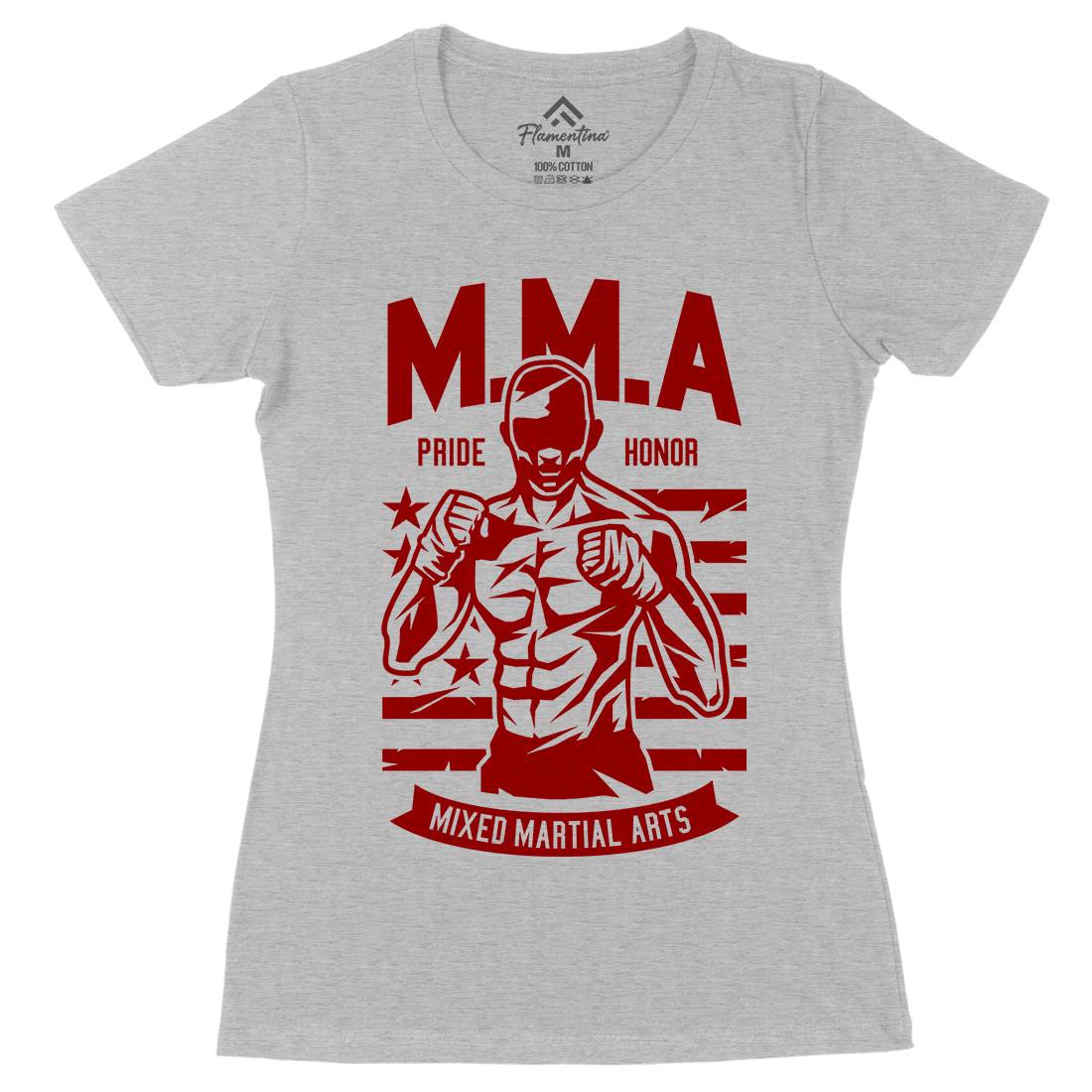 Mma Fighter Womens Organic Crew Neck T-Shirt Sport A252