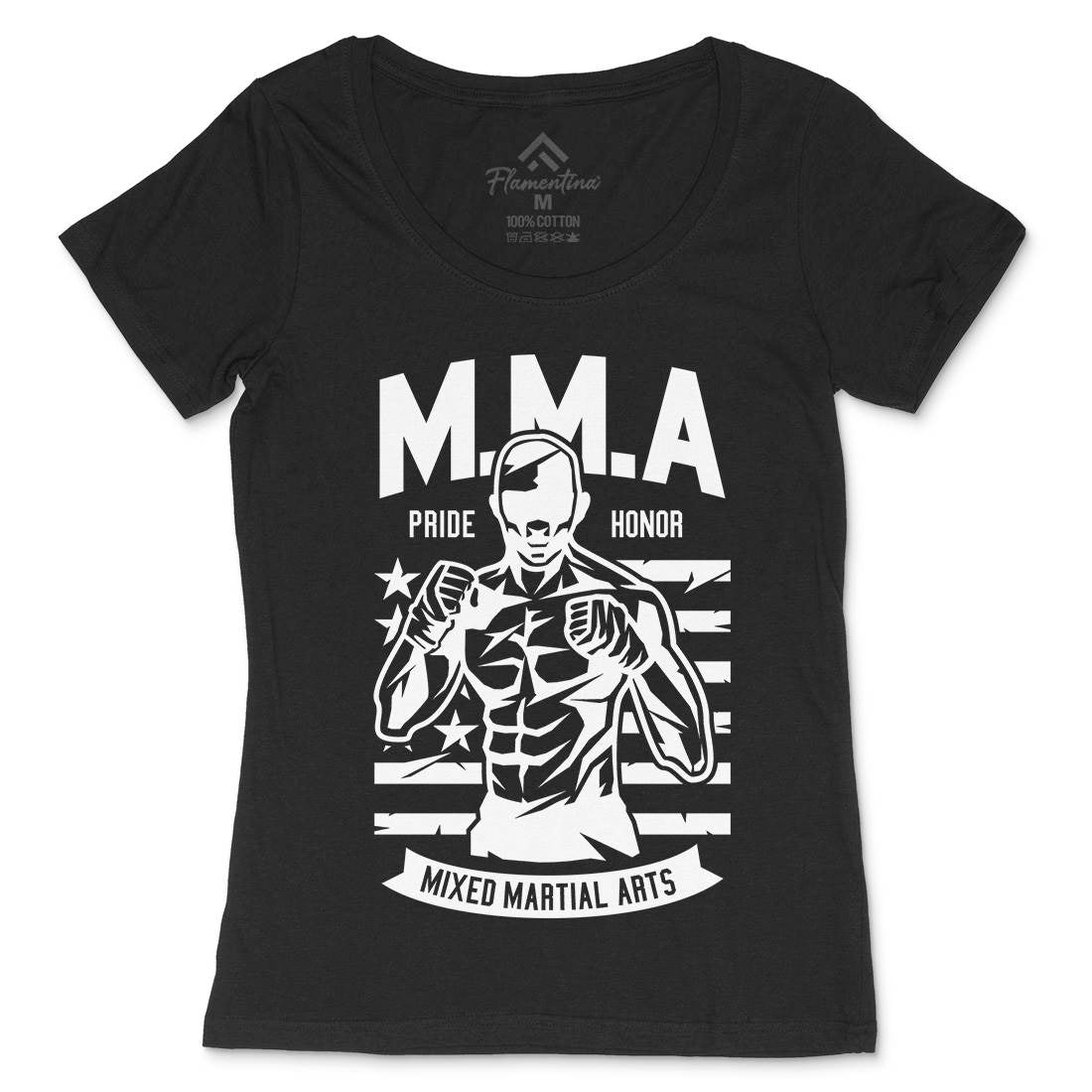 Mma Fighter Womens Scoop Neck T-Shirt Sport A252