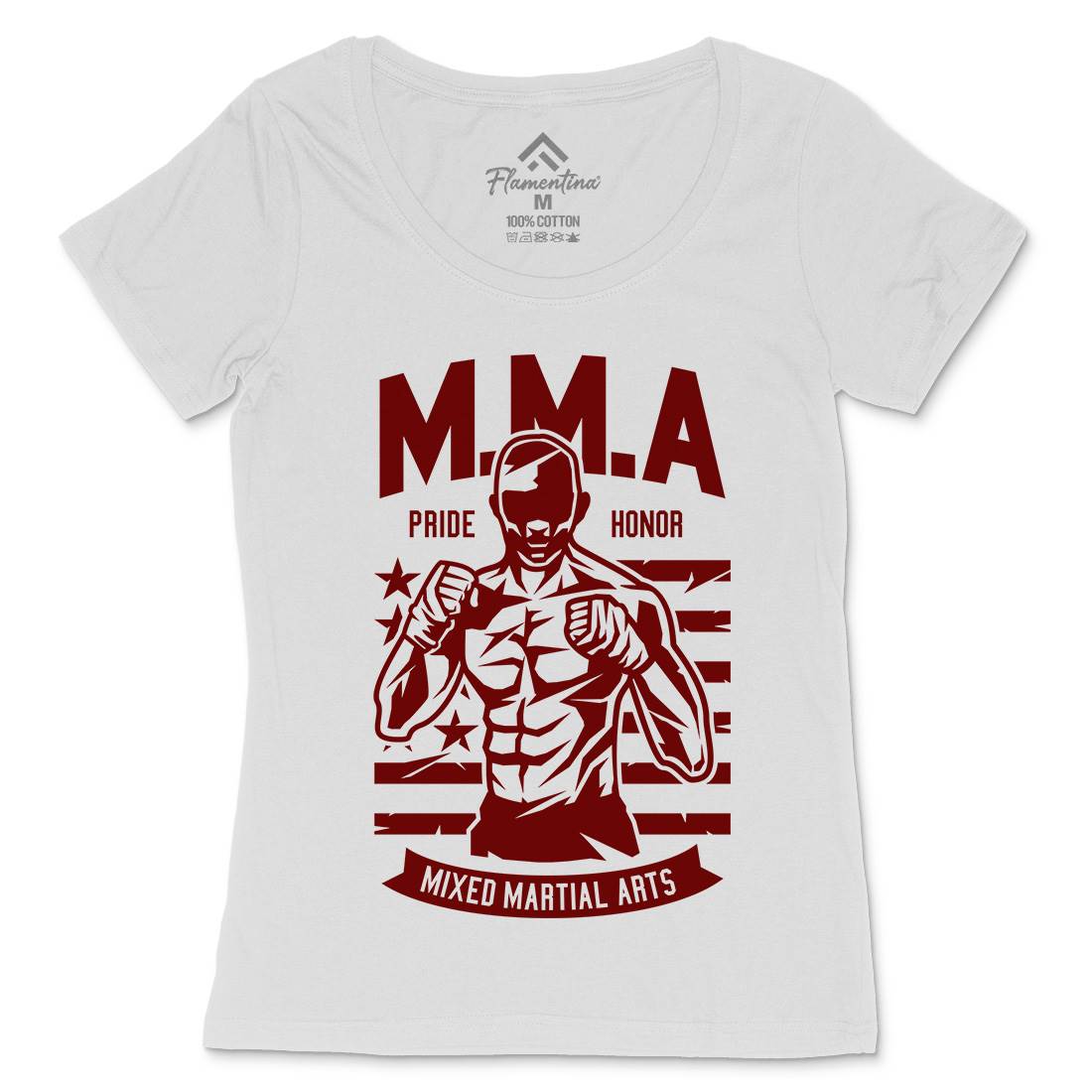 Mma Fighter Womens Scoop Neck T-Shirt Sport A252
