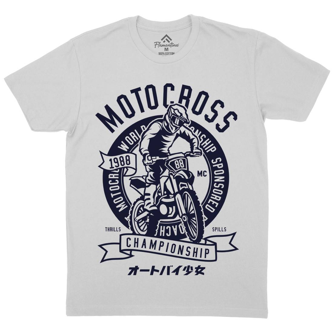 Moto Cross Mens Crew Neck T-Shirt Motorcycles A253