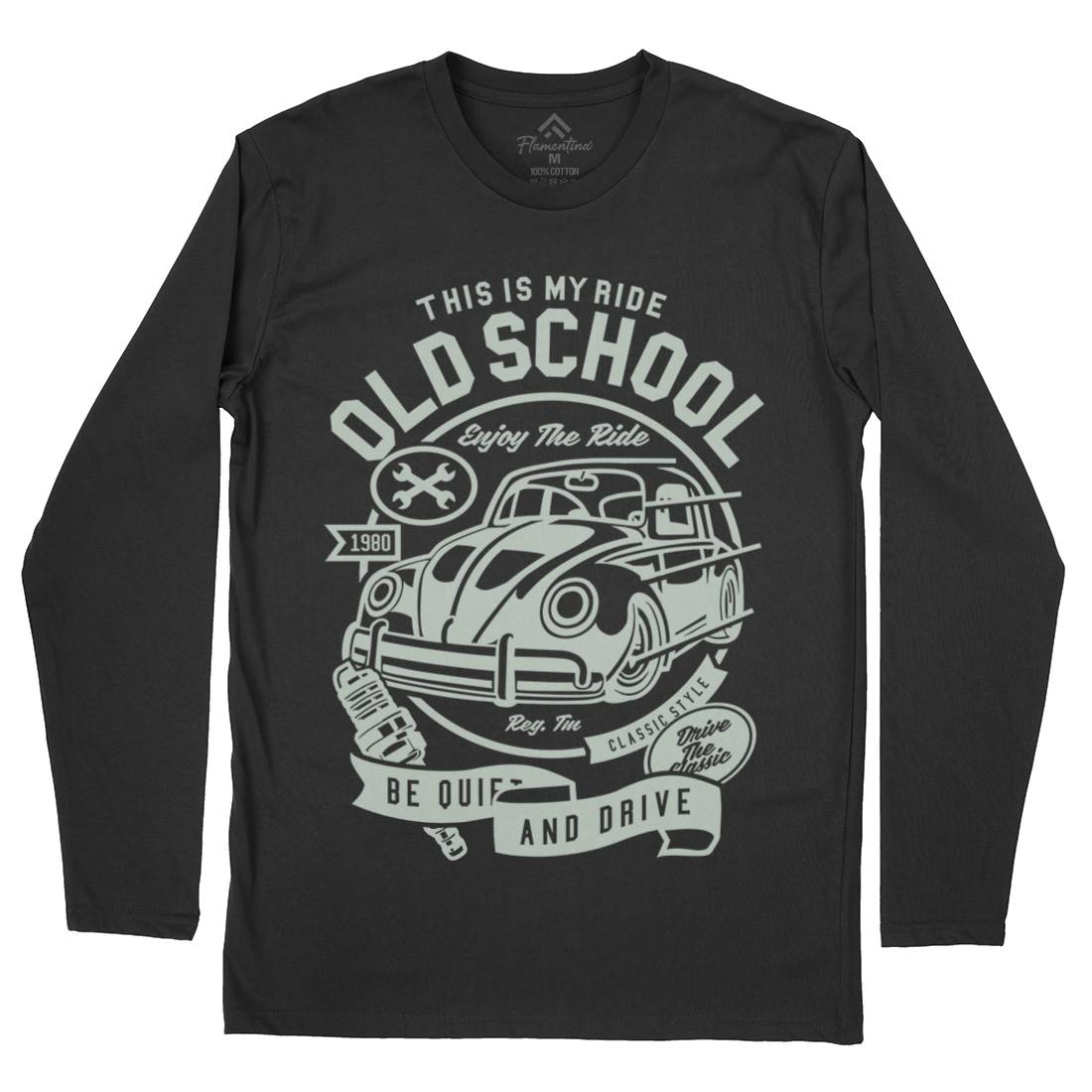 Old School Ride Mens Long Sleeve T-Shirt Cars A255