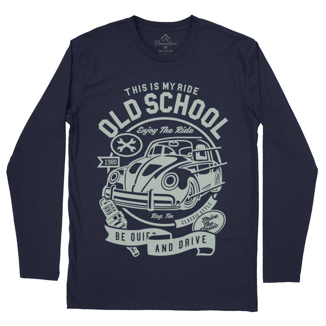 Old School Ride Mens Long Sleeve T-Shirt Cars A255