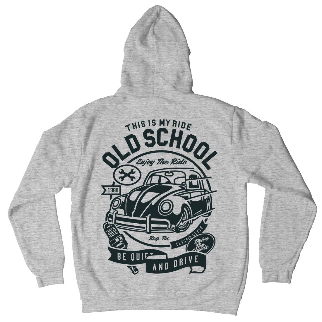 Old School Ride Mens Hoodie With Pocket Cars A255