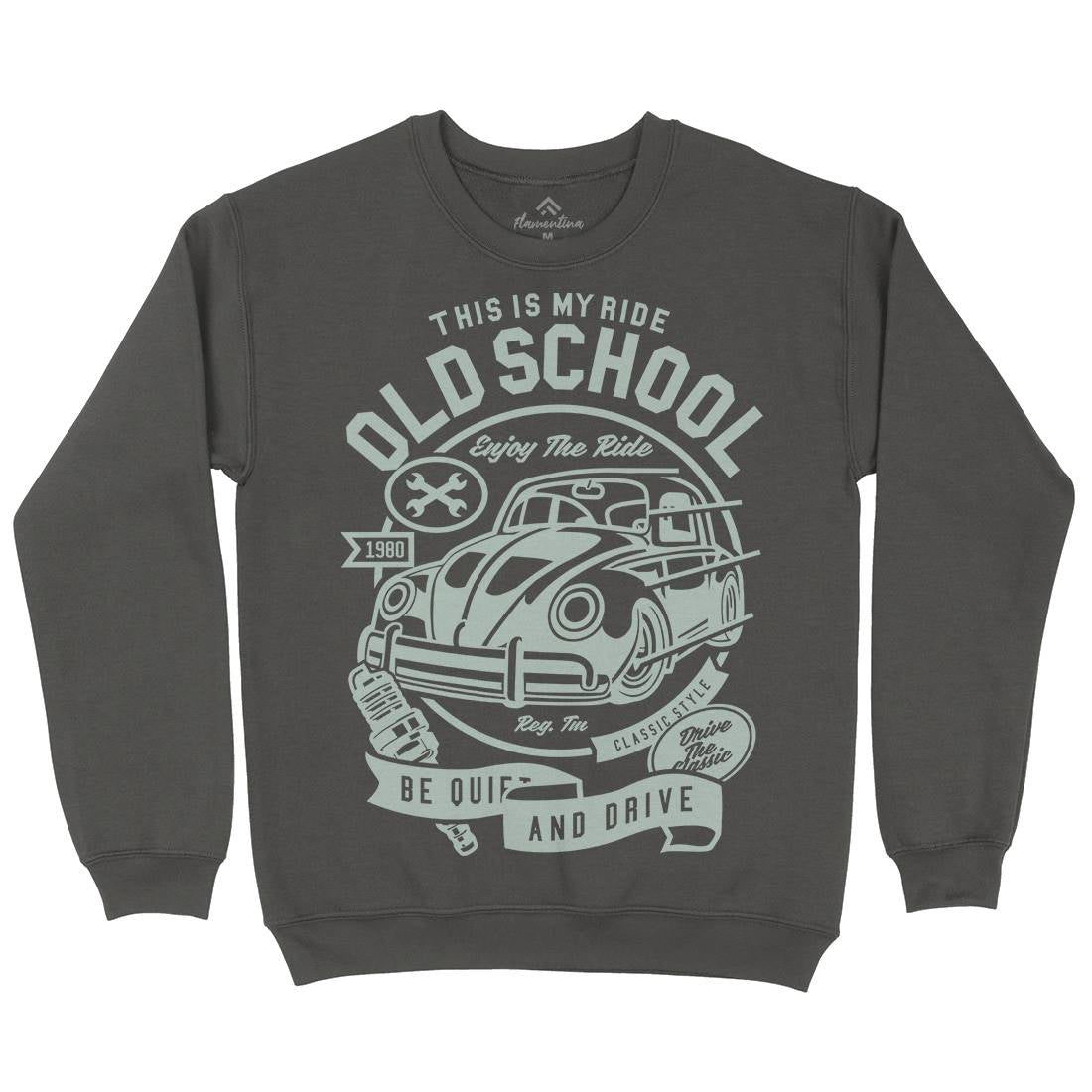 Old School Ride Mens Crew Neck Sweatshirt Cars A255