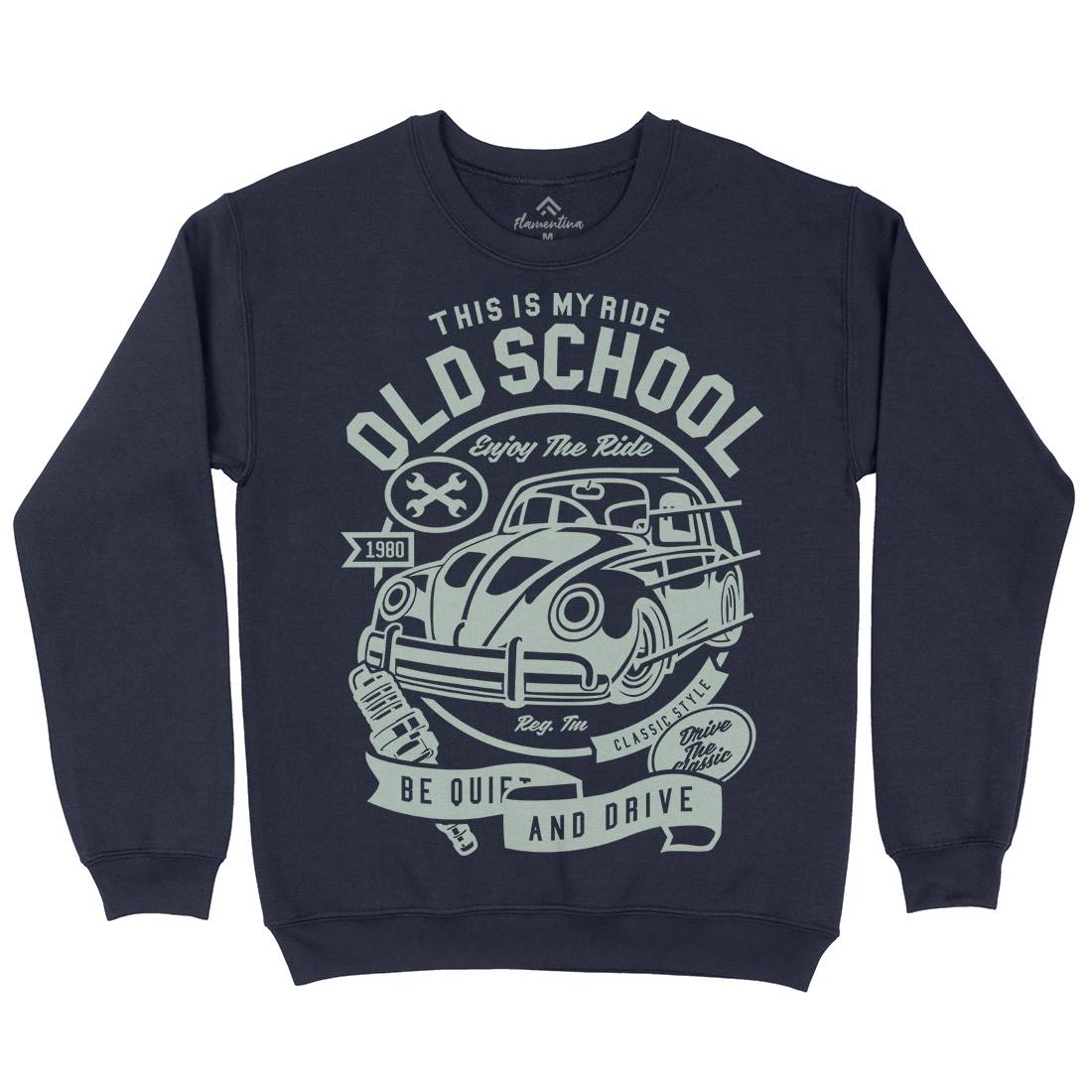 Old School Ride Kids Crew Neck Sweatshirt Cars A255