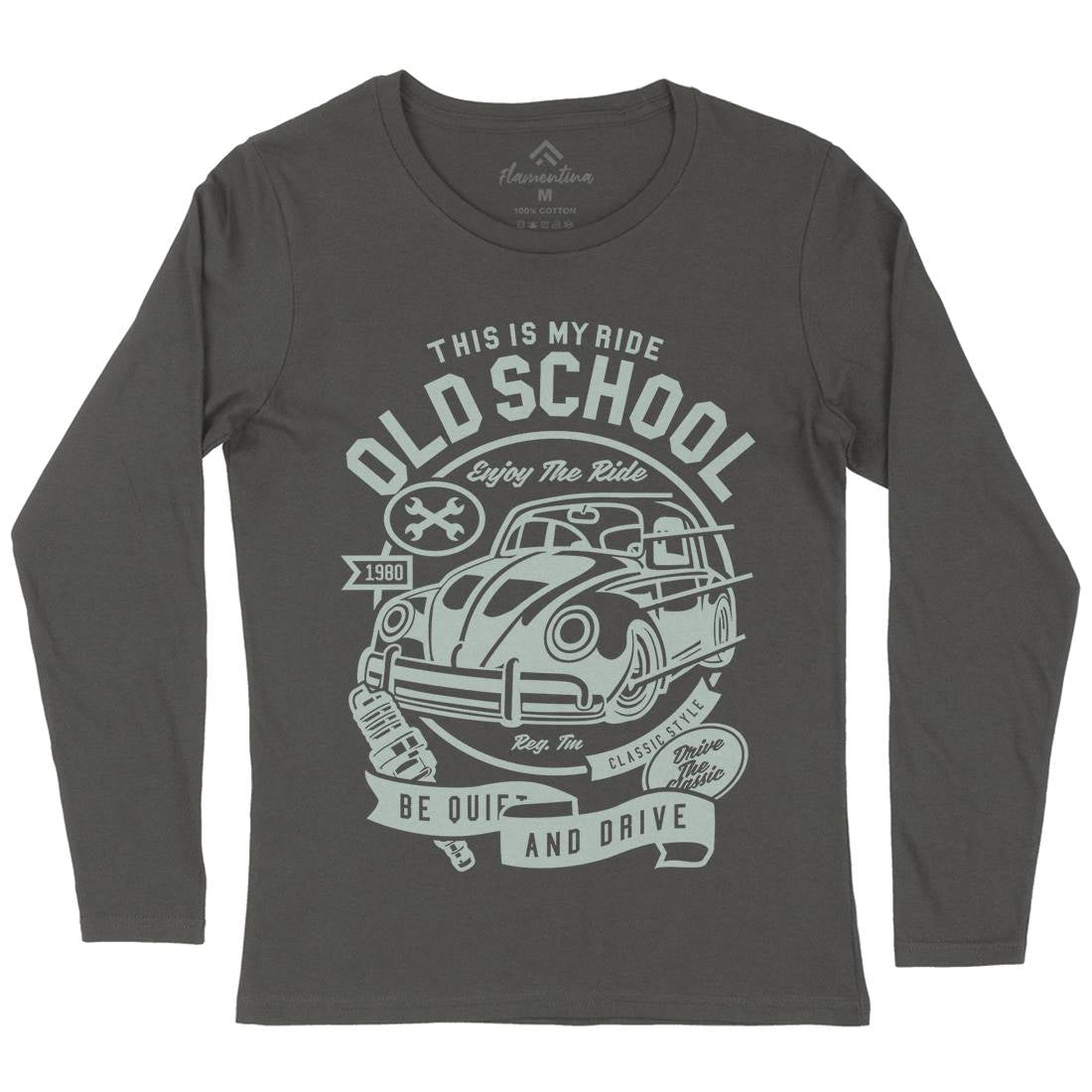 Old School Ride Womens Long Sleeve T-Shirt Cars A255