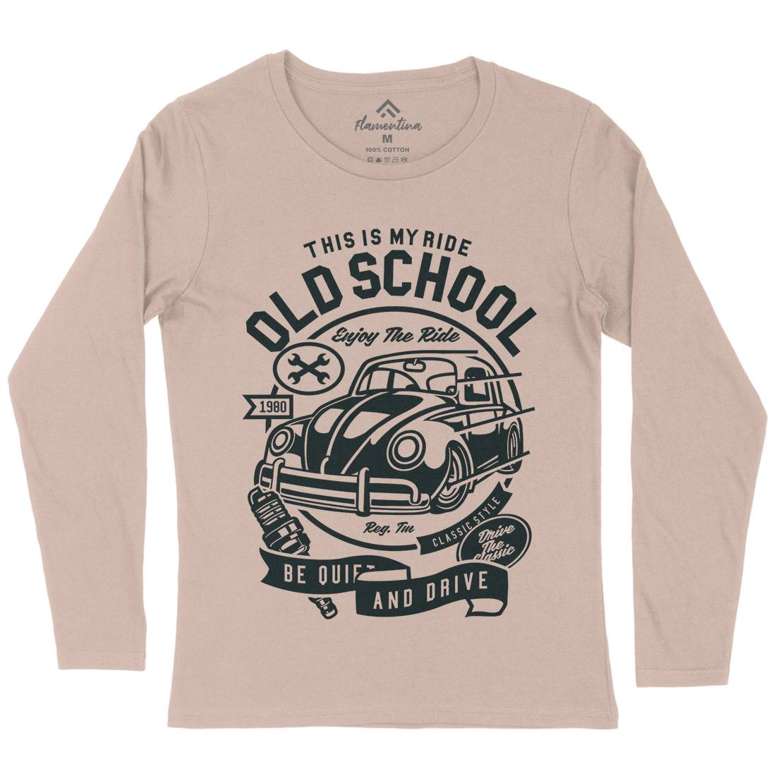 Old School Ride Womens Long Sleeve T-Shirt Cars A255