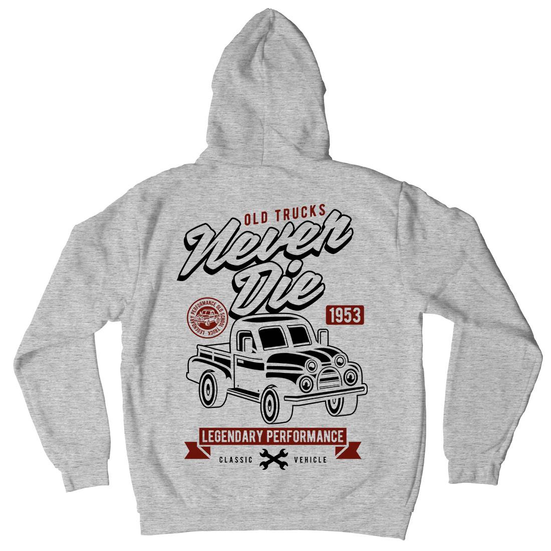 Old Trucks Mens Hoodie With Pocket Vehicles A256