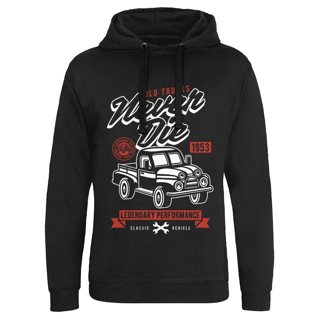 Old Trucks Mens Hoodie Without Pocket Vehicles A256
