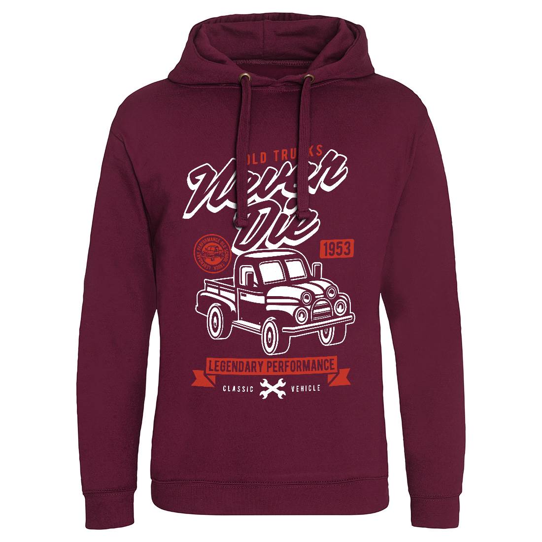 Old Trucks Mens Hoodie Without Pocket Vehicles A256