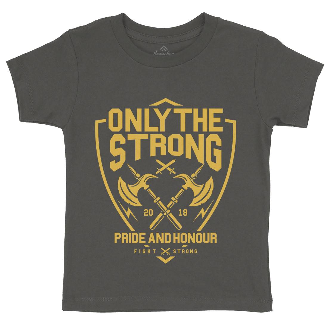 Only The Strong Kids Crew Neck T-Shirt Quotes A257