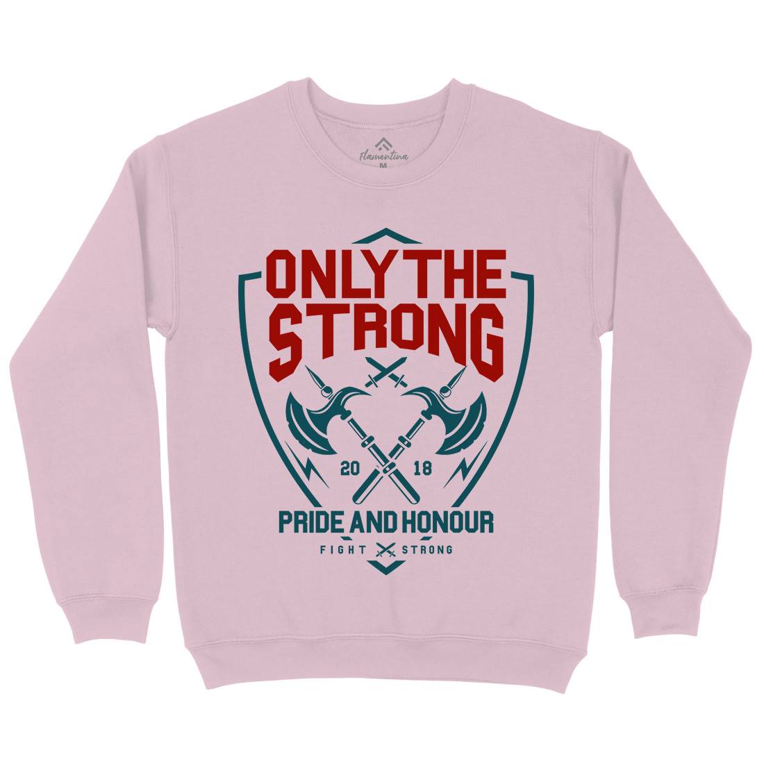Only The Strong Kids Crew Neck Sweatshirt Quotes A257
