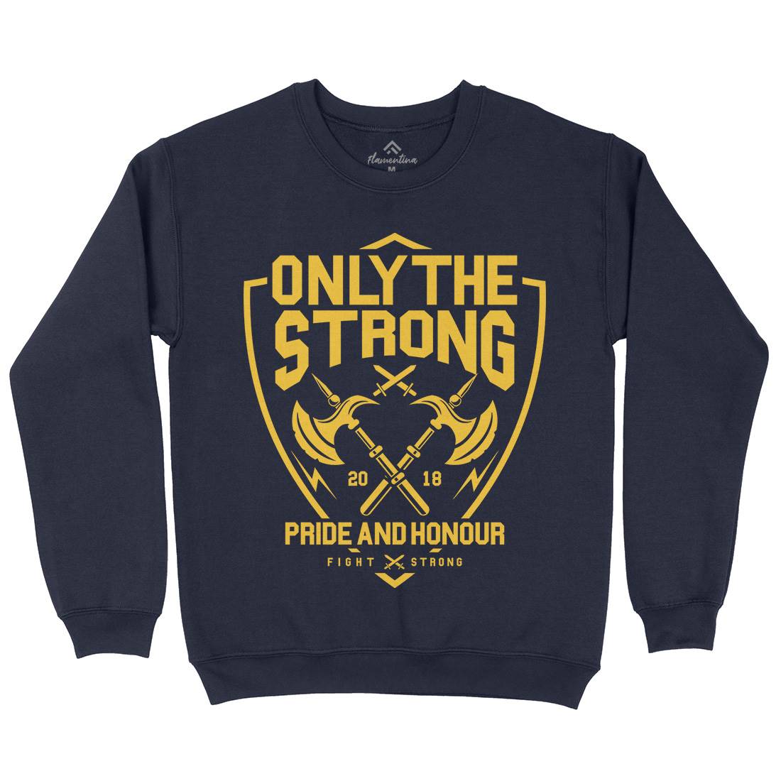 Only The Strong Kids Crew Neck Sweatshirt Quotes A257