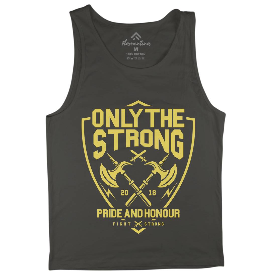 Only The Strong Mens Tank Top Vest Quotes A257