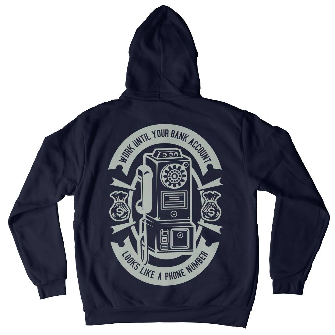 Phone Number Mens Hoodie With Pocket Quotes A258