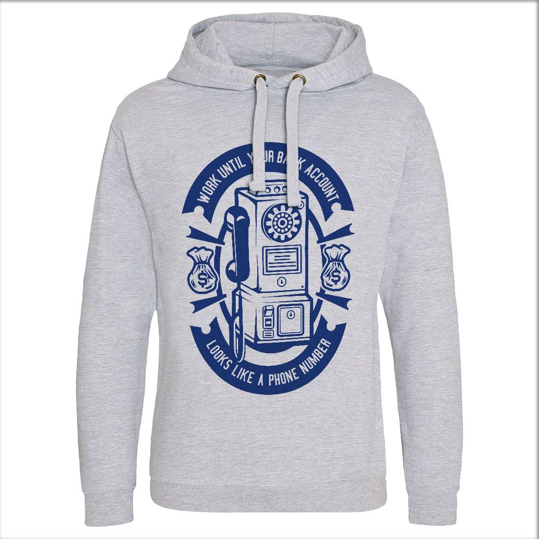 Phone Number Mens Hoodie Without Pocket Quotes A258