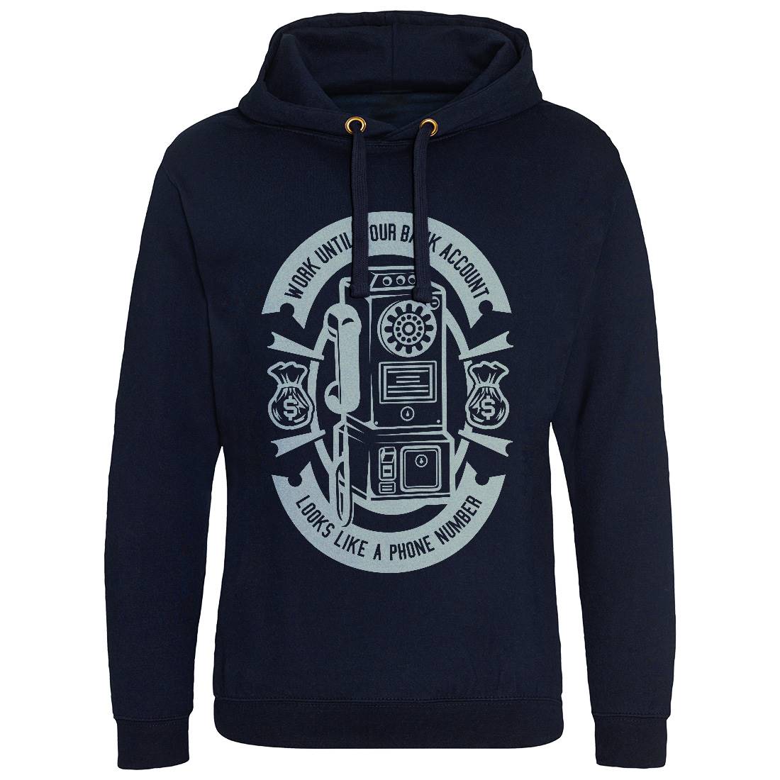 Phone Number Mens Hoodie Without Pocket Quotes A258