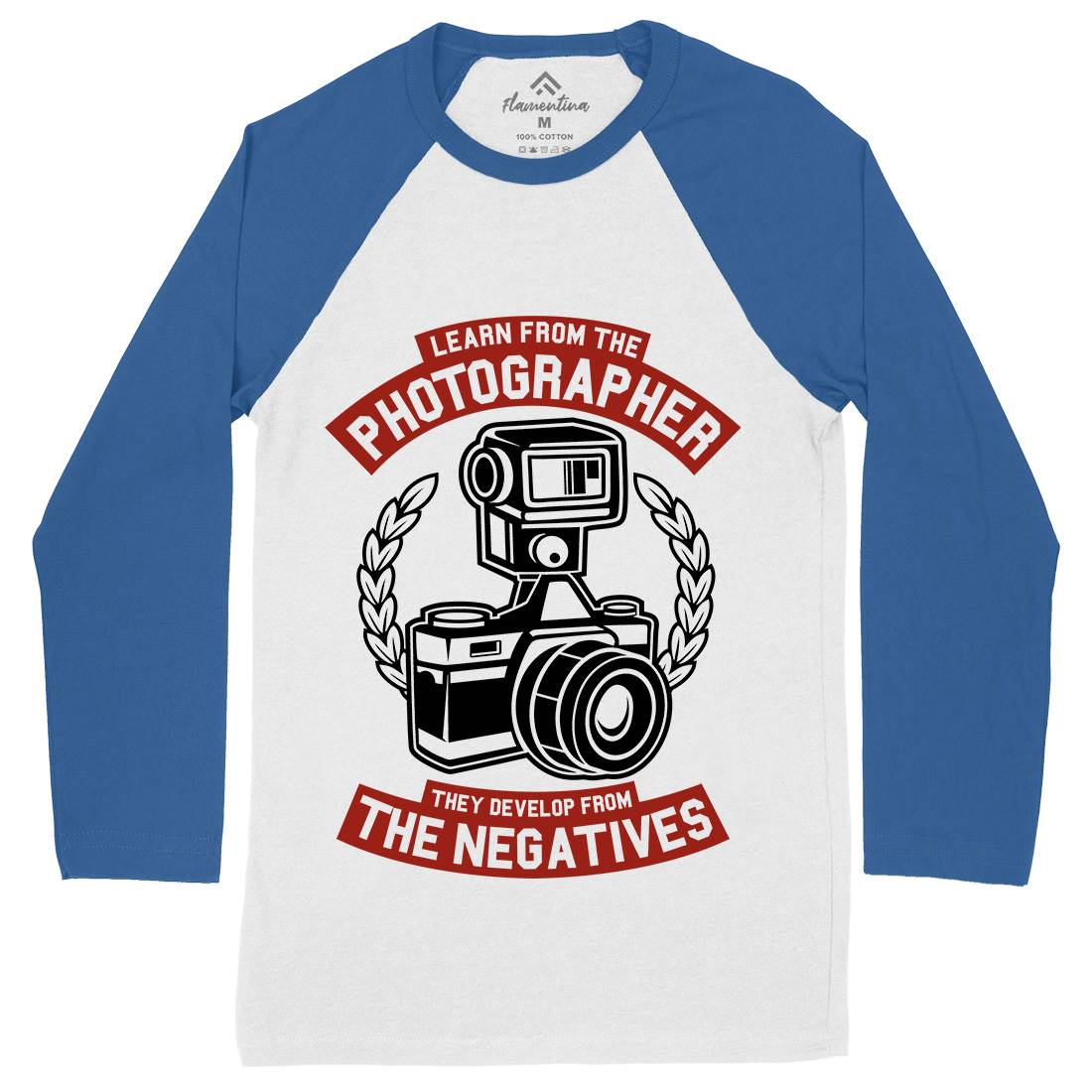 Photographer Mens Long Sleeve Baseball T-Shirt Media A259