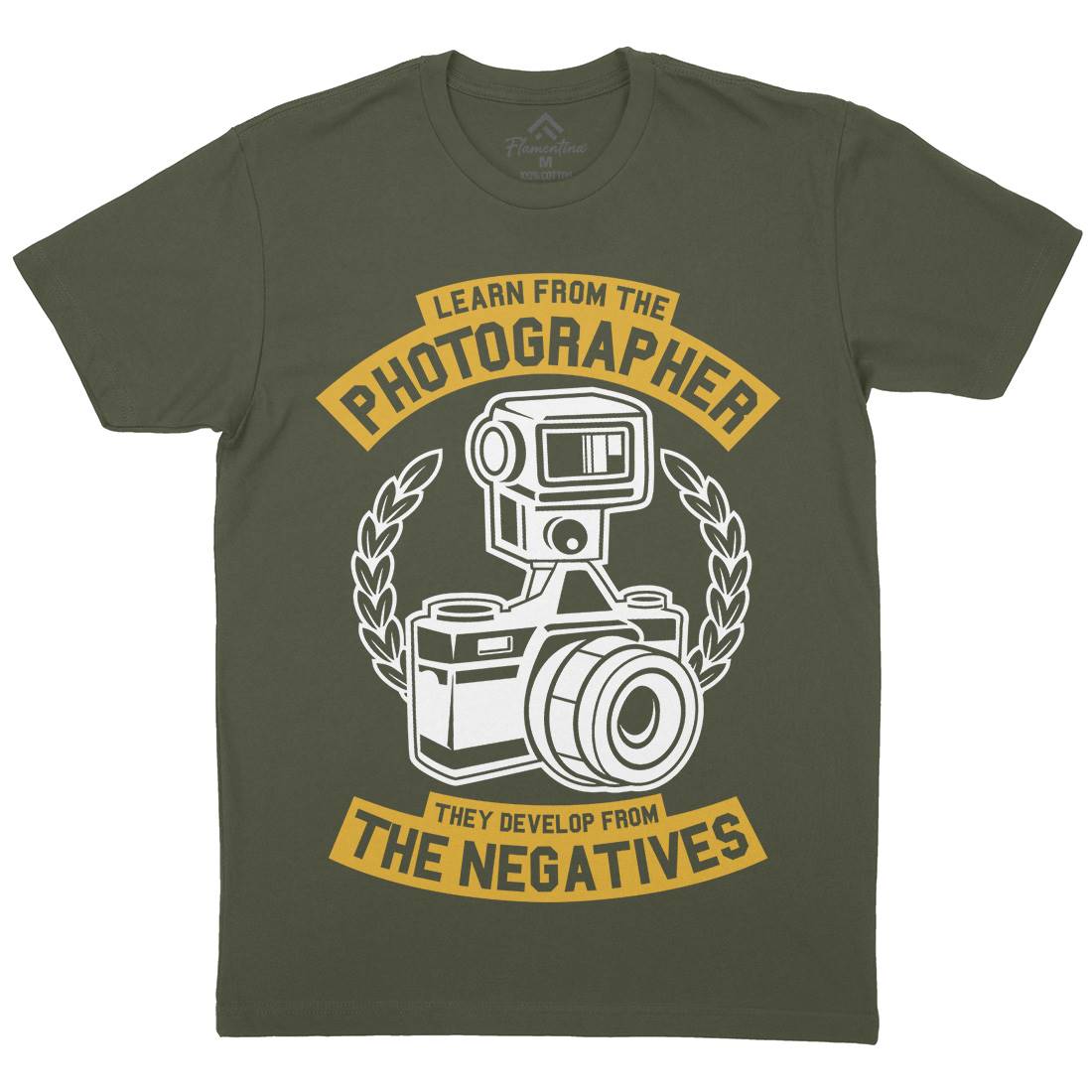 Photographer Mens Organic Crew Neck T-Shirt Media A259