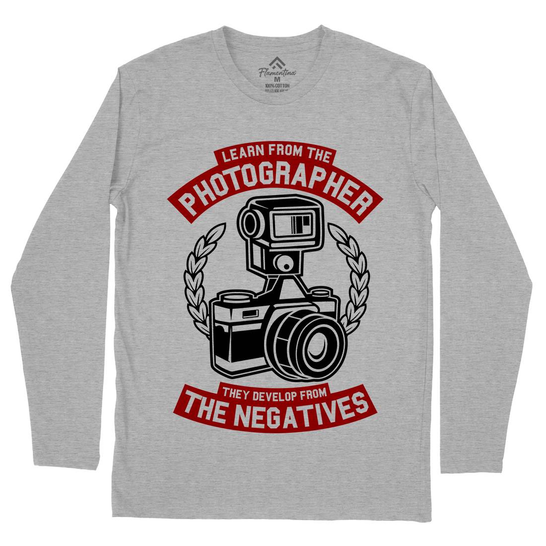 Photographer Mens Long Sleeve T-Shirt Media A259