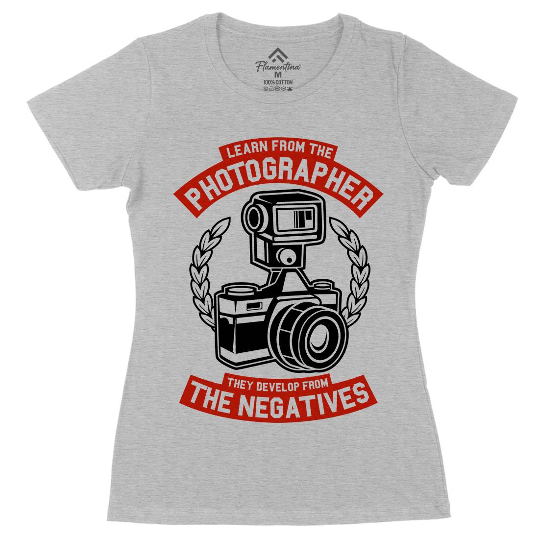 Photographer Womens Organic Crew Neck T-Shirt Media A259