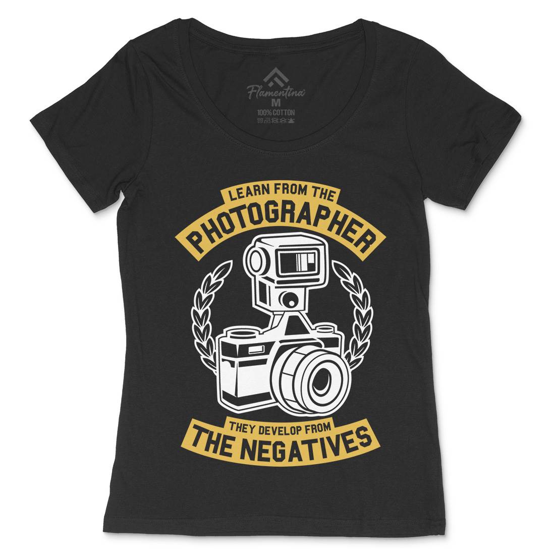 Photographer Womens Scoop Neck T-Shirt Media A259