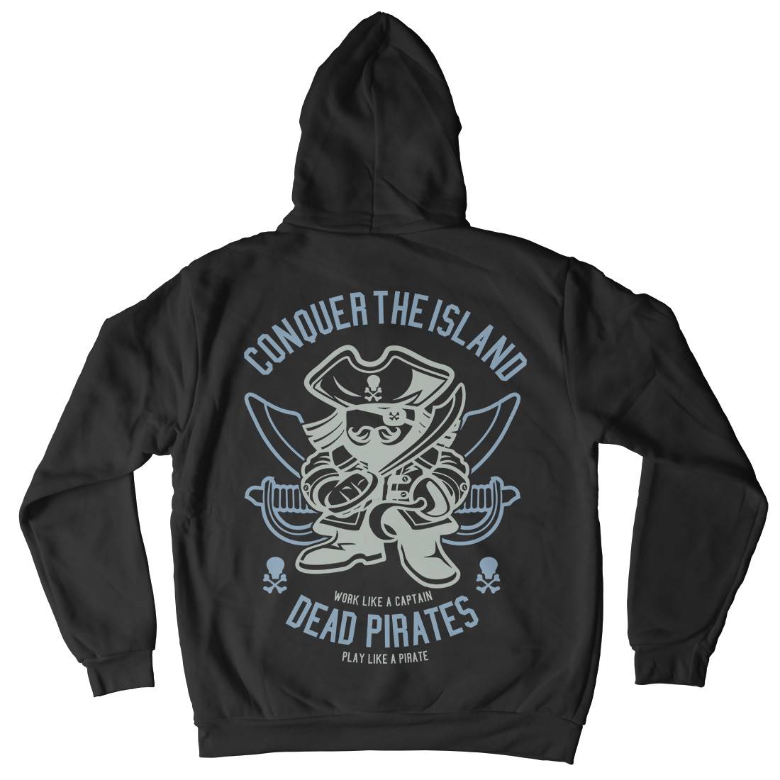 Pirates Mens Hoodie With Pocket Navy A260