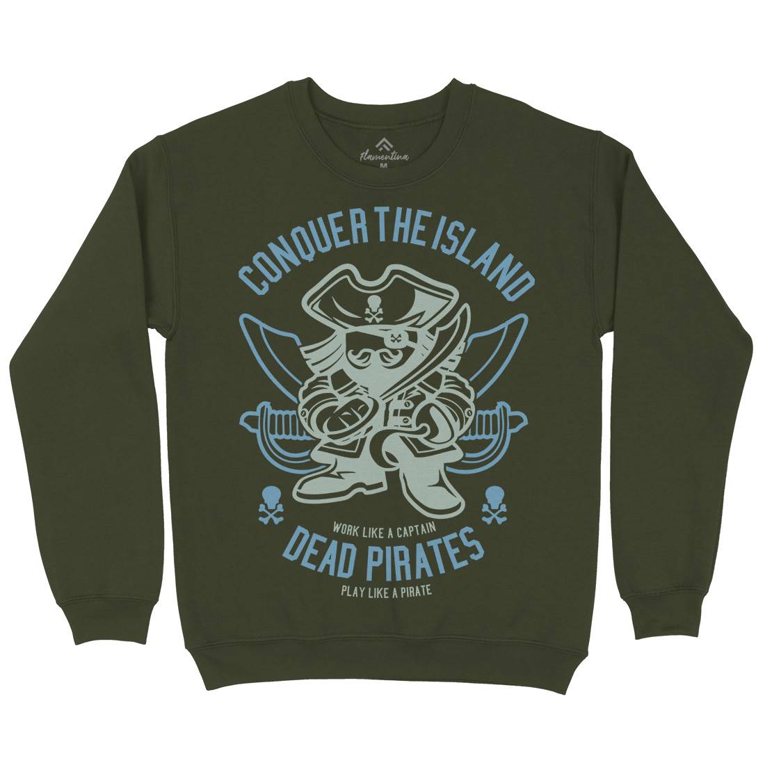 Pirates Mens Crew Neck Sweatshirt Navy A260
