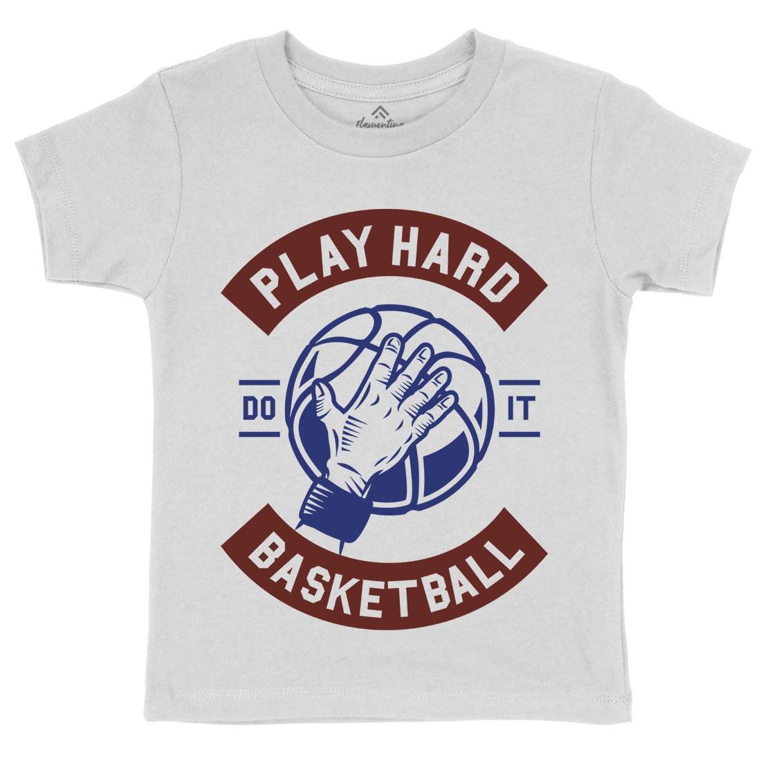 Play Hard Basketball Kids Crew Neck T-Shirt Sport A261