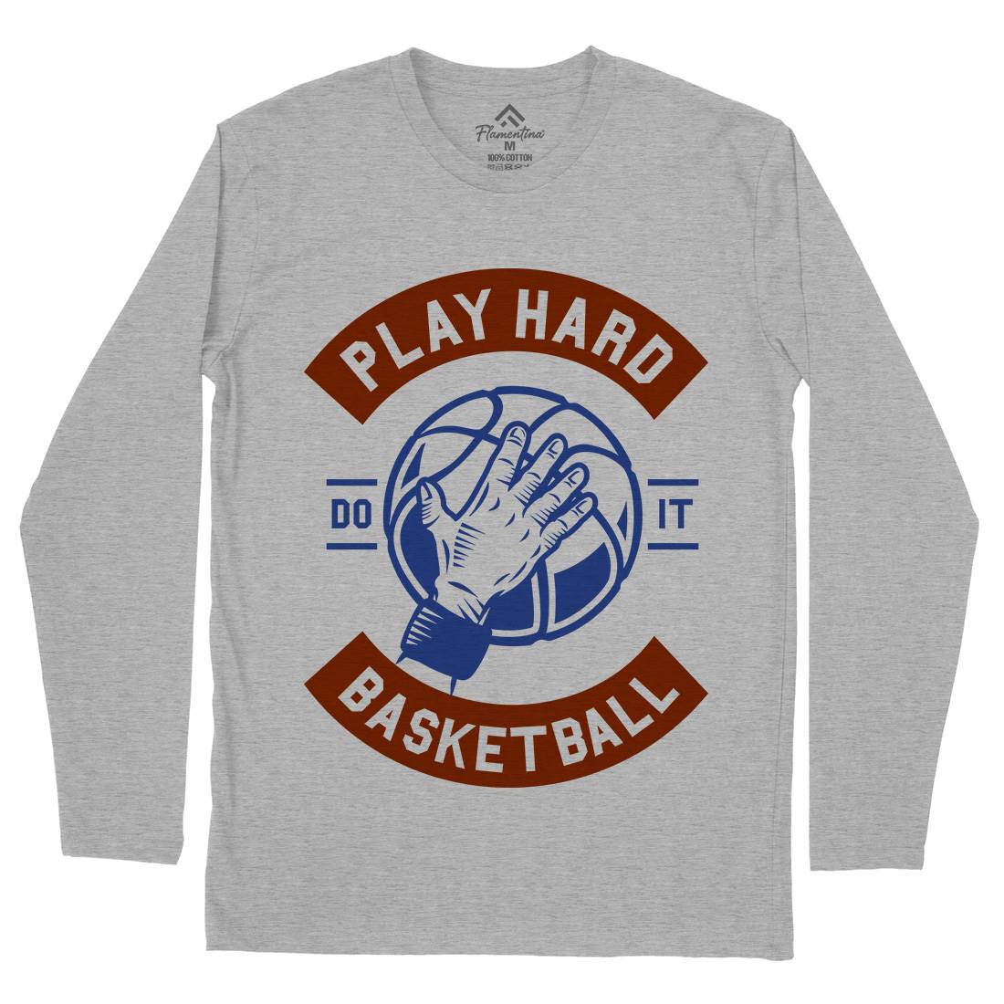 Play Hard Basketball Mens Long Sleeve T-Shirt Sport A261