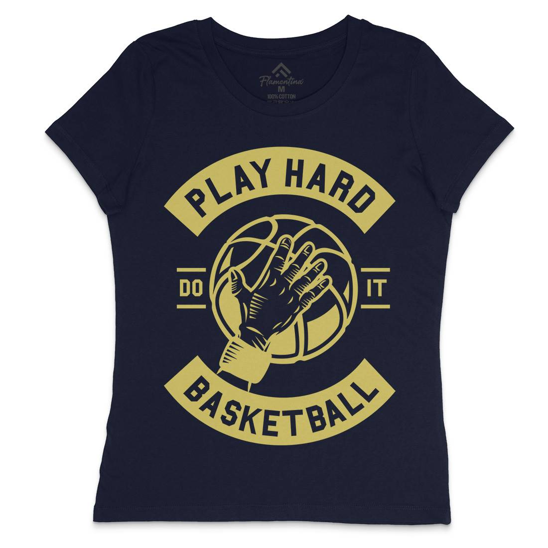 Play Hard Basketball Womens Crew Neck T-Shirt Sport A261