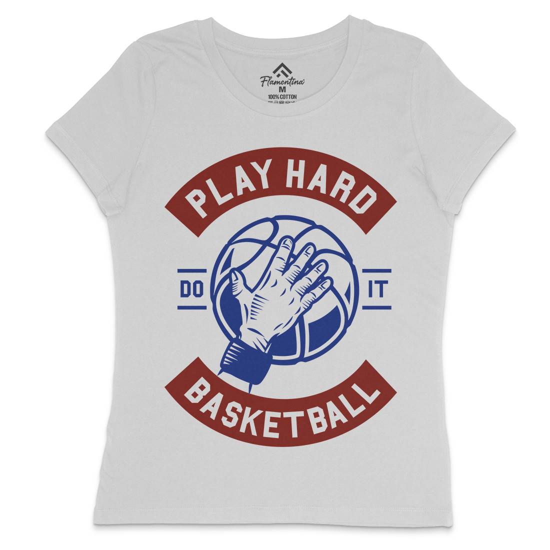 Play Hard Basketball Womens Crew Neck T-Shirt Sport A261