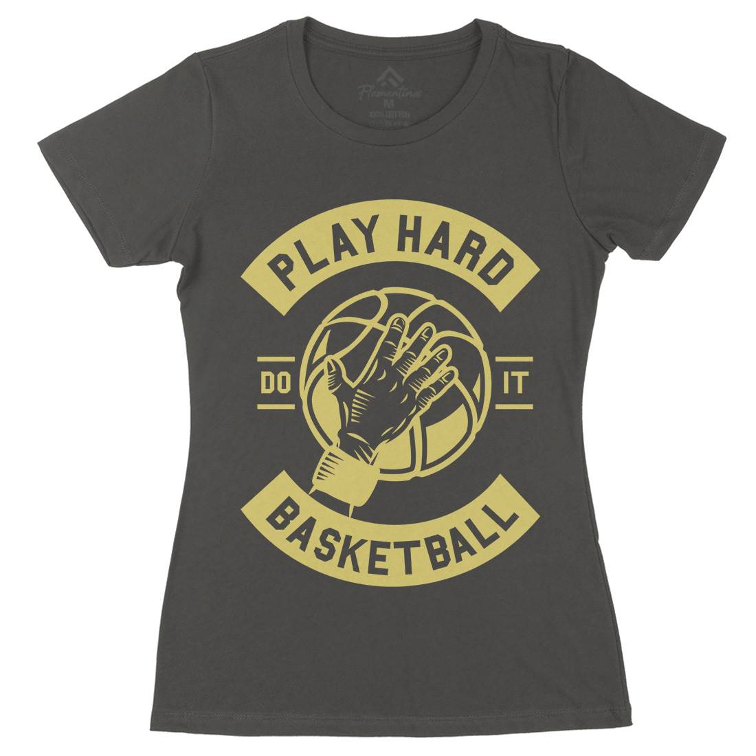 Play Hard Basketball Womens Organic Crew Neck T-Shirt Sport A261