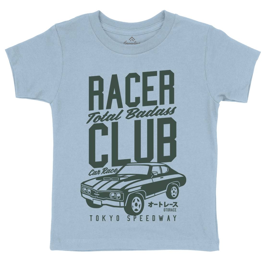 Racer Club Kids Organic Crew Neck T-Shirt Cars A263