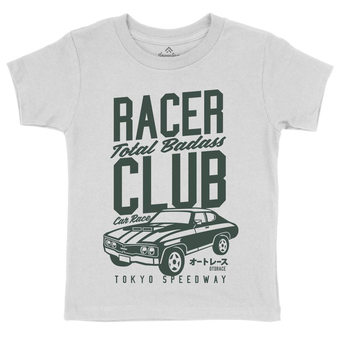 Racer Club Kids Crew Neck T-Shirt Cars A263